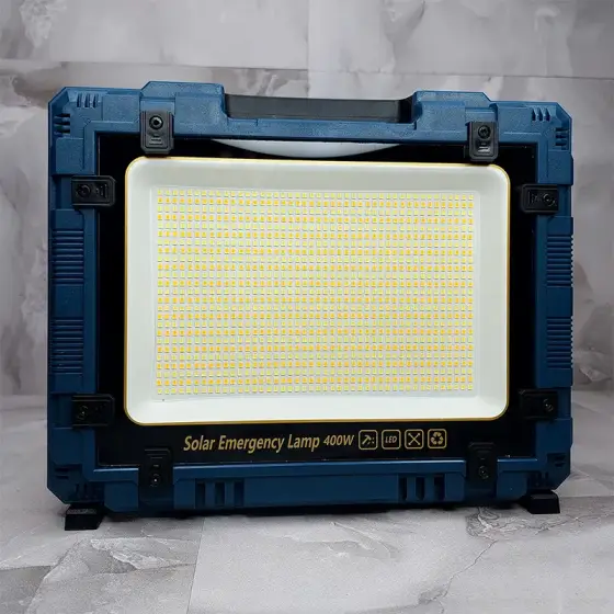 چراغ پروژکتور شارژی خورشیدی 400 وات مدل W8109-2