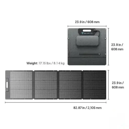 پنل خورشیدی قابل حمل 200 وات BLUETTI مدل MP200