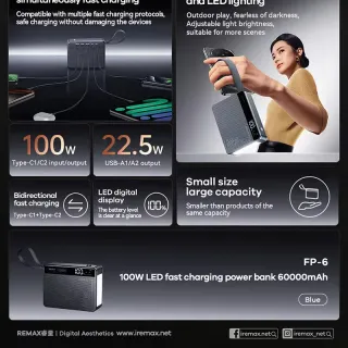 پاوربانک 60000 ریمکس مدل FP-6